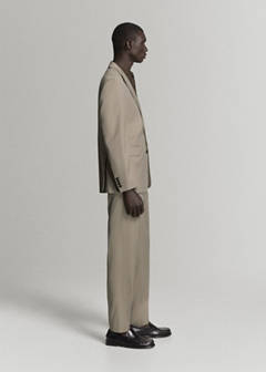 Milan slim fit suit trousers — Mink Grey 14