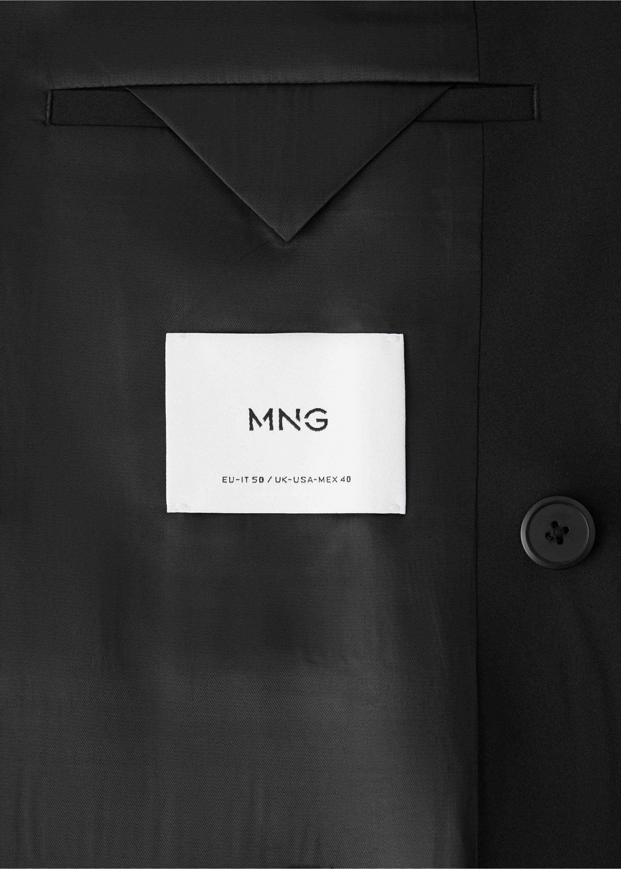 Boston regular-fit double-breasted suit jacket - Details of the article 0, Black. Ref: 37025156-00.