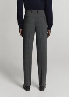Stretch fabric super slim-fit suit trousers — Dark Heather Grey 3