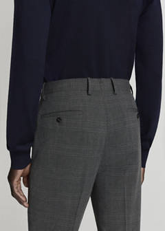 Stretch fabric super slim-fit suit trousers — Dark Heather Grey 6