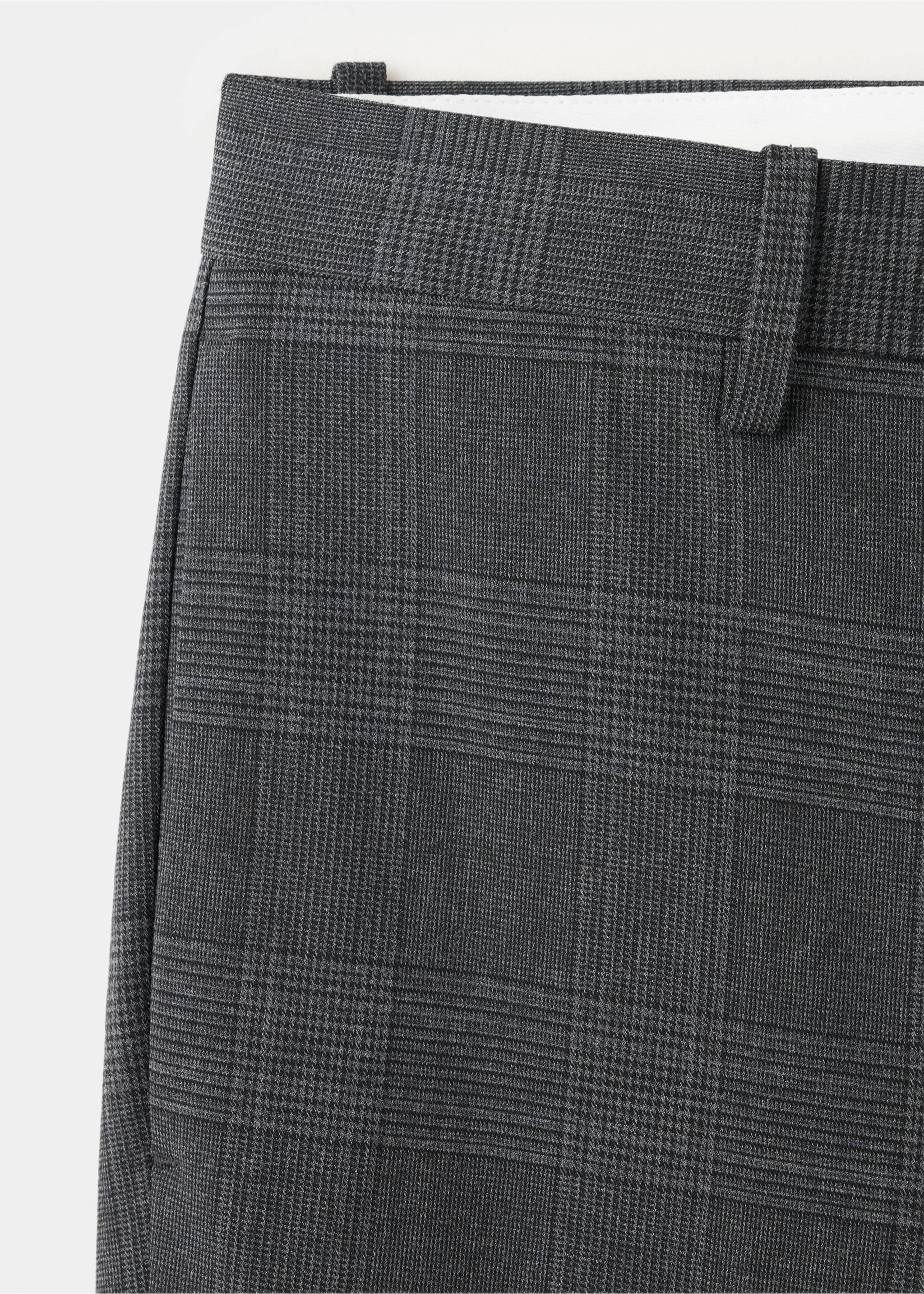 Stretch fabric super slim-fit suit trousers - Details of the article 0, Dark Heather Grey. Ref: 37025157-00.
