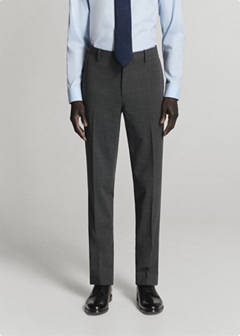Stretch fabric super slim-fit suit trousers — Dark Heather Grey 10