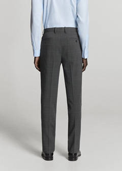 Stretch fabric super slim-fit suit trousers — Dark Heather Grey 12