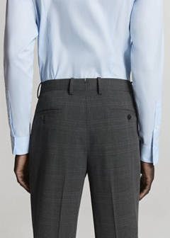 Stretch fabric super slim-fit suit trousers — Dark Heather Grey 15
