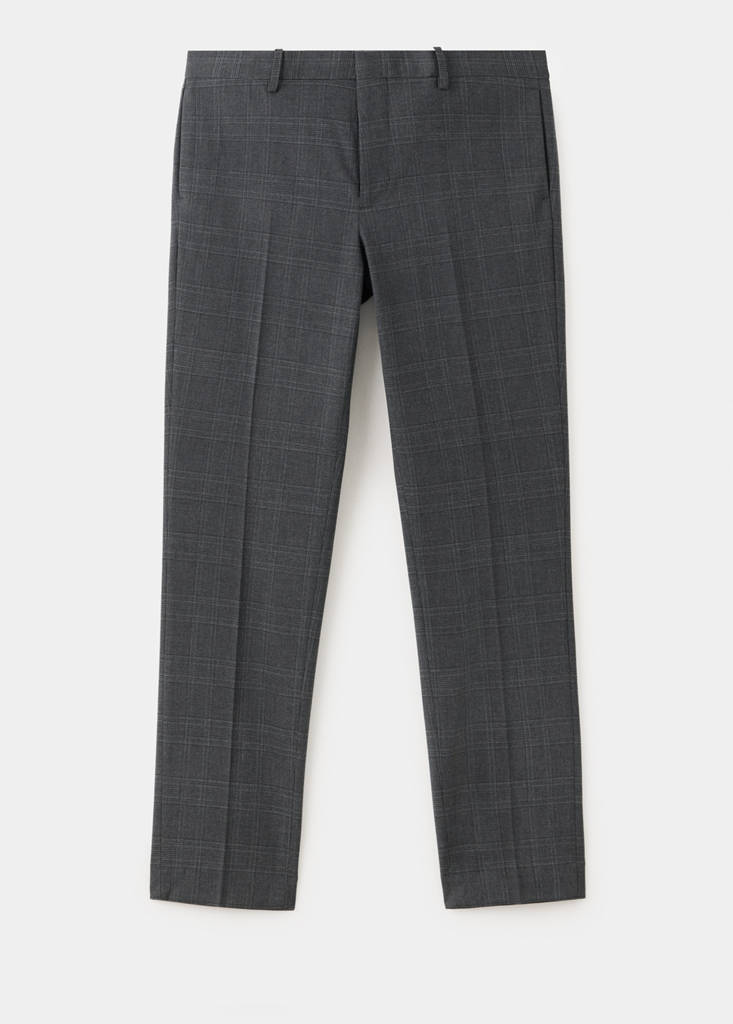 Stretch fabric super slim-fit suit trousers — Dark Heather Grey