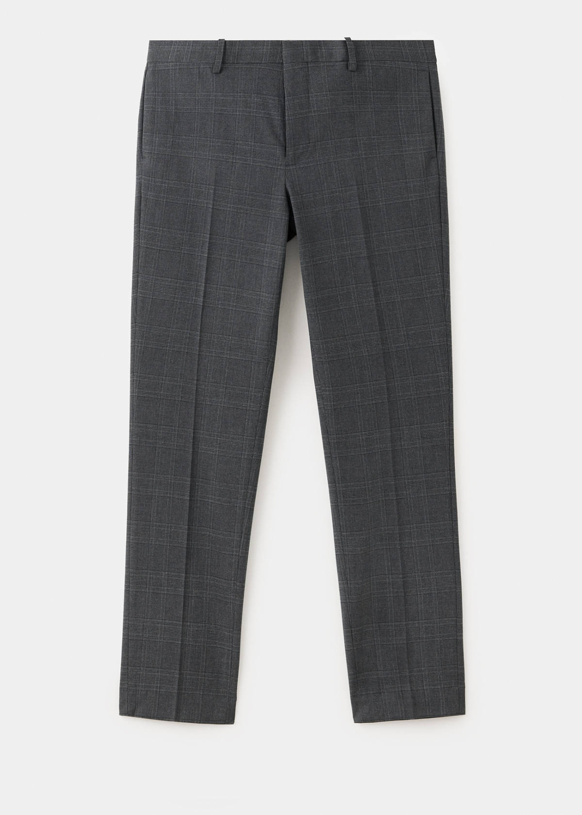 Stretch fabric super slim-fit suit trousers — Dark Heather Grey
