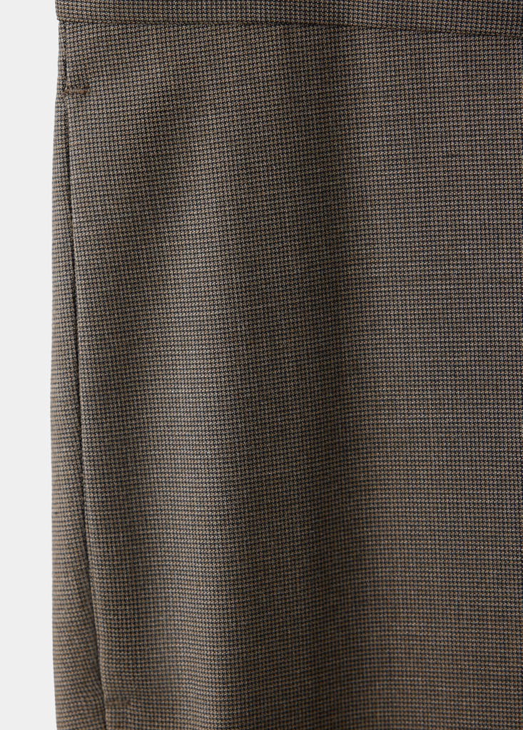 Stretch fabric super slim-fit suit trousers — Medium Brown