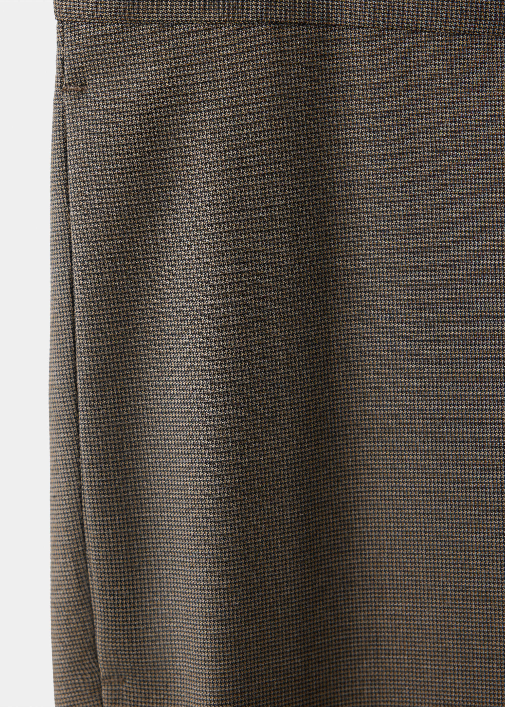 Stretch fabric super slim-fit suit trousers - Details of the article 0, Medium Brown. Ref: 37025158-00.
