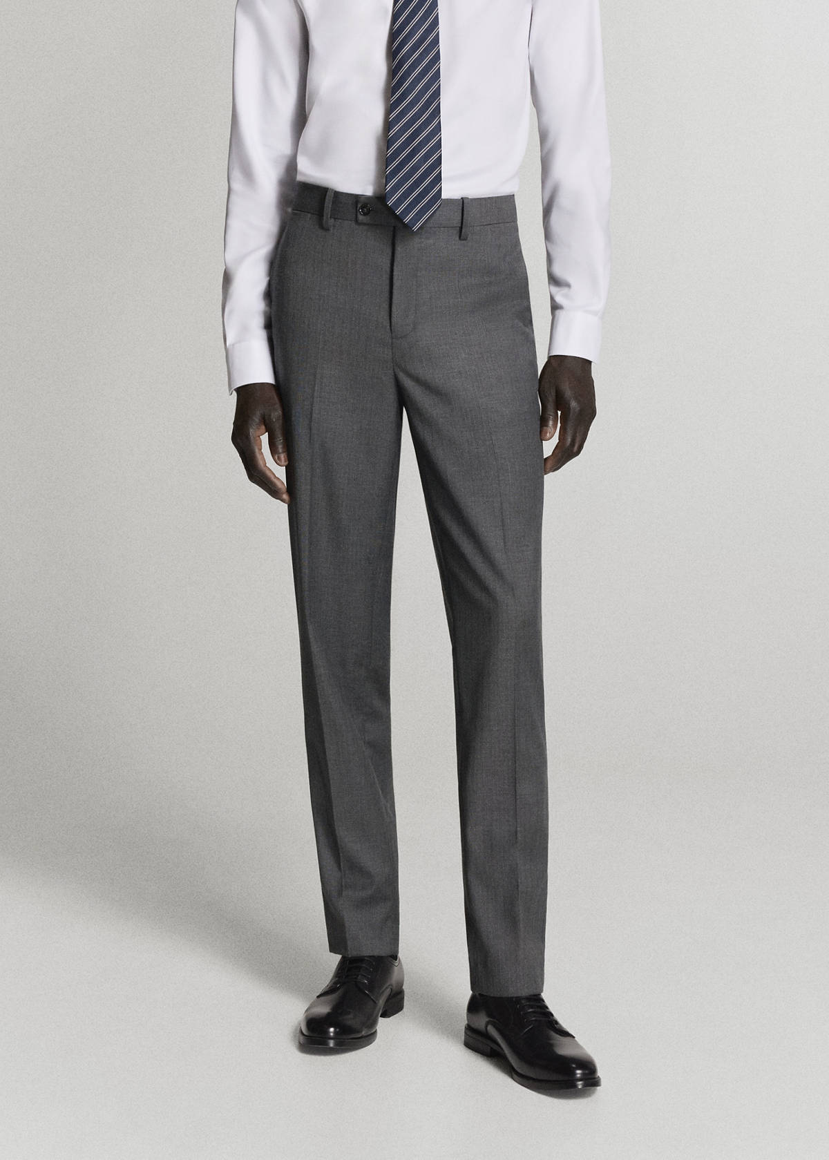 Monaco slim-fit suit trousers — Medium Heather Grey