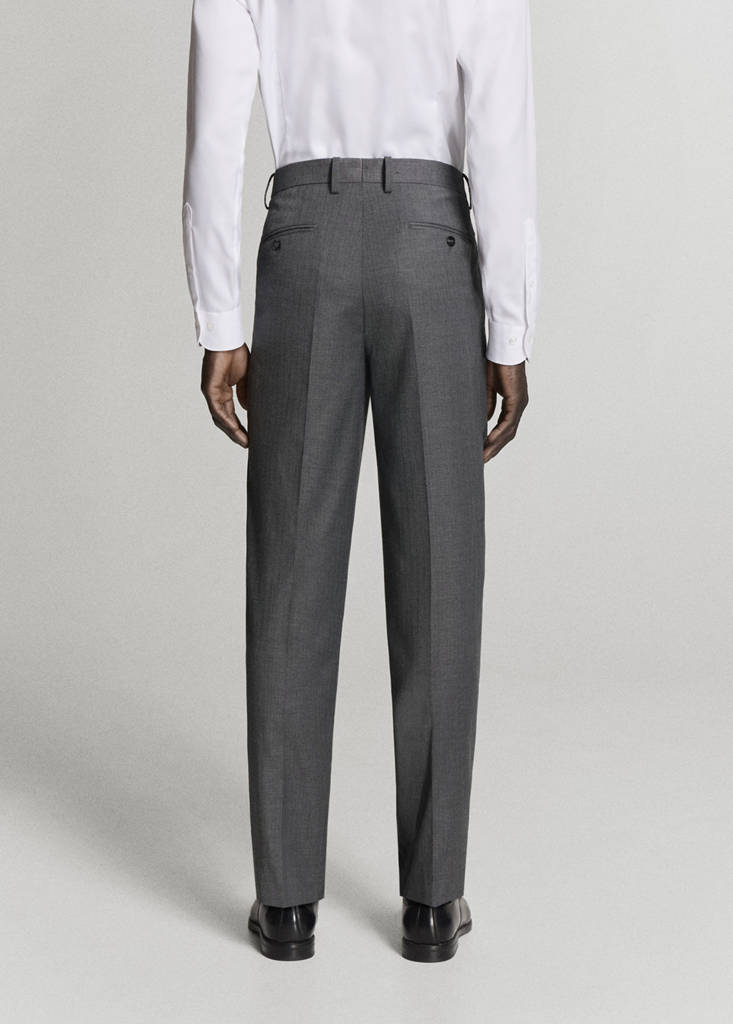 Monaco slim-fit suit trousers — Medium Heather Grey