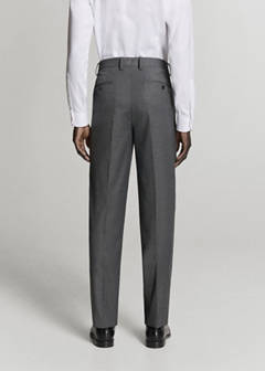 Monaco slim-fit suit trousers — Medium Heather Grey 3