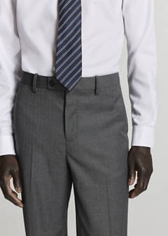 Monaco slim-fit suit trousers — Medium Heather Grey 4