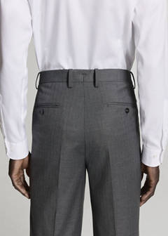 Monaco slim-fit suit trousers — Medium Heather Grey 6