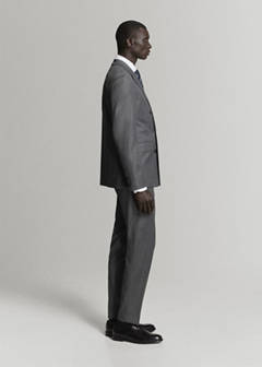 Monaco slim-fit suit trousers — Medium Heather Grey 5