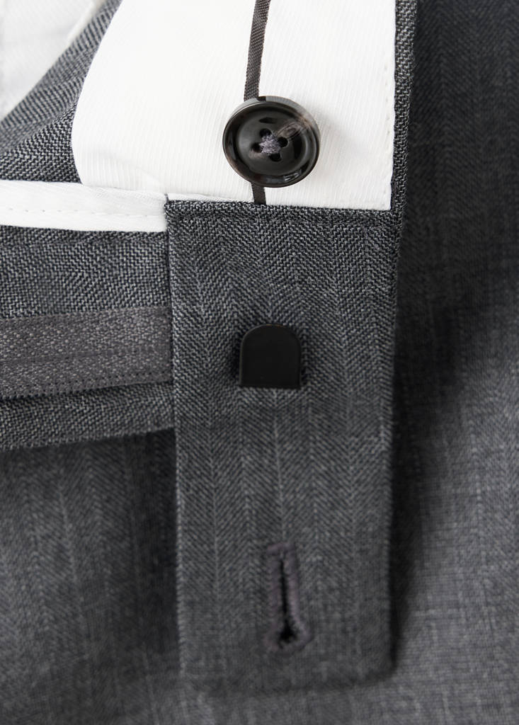 Monaco slim-fit suit trousers — Medium Heather Grey