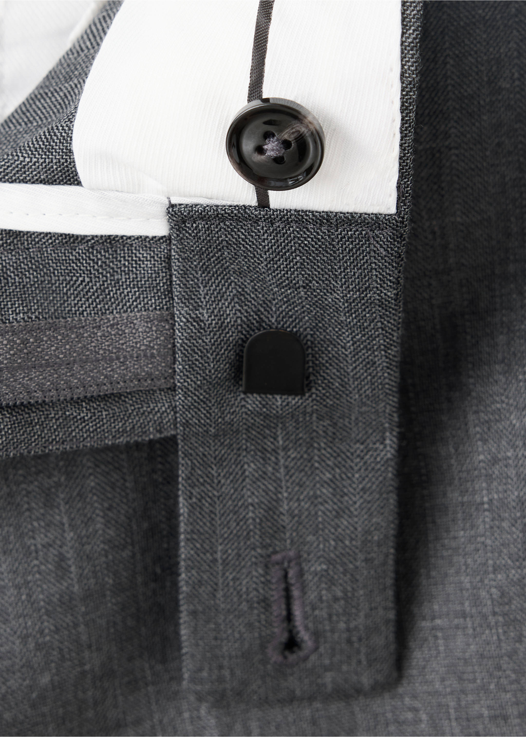 Monaco slim-fit suit trousers - Details of the article 8, Medium Heather Grey. Ref: 37025159-00.