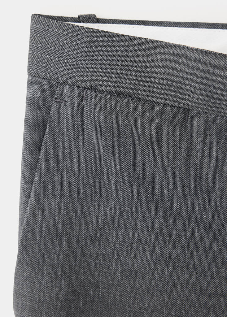 Monaco slim-fit suit trousers — Medium Heather Grey