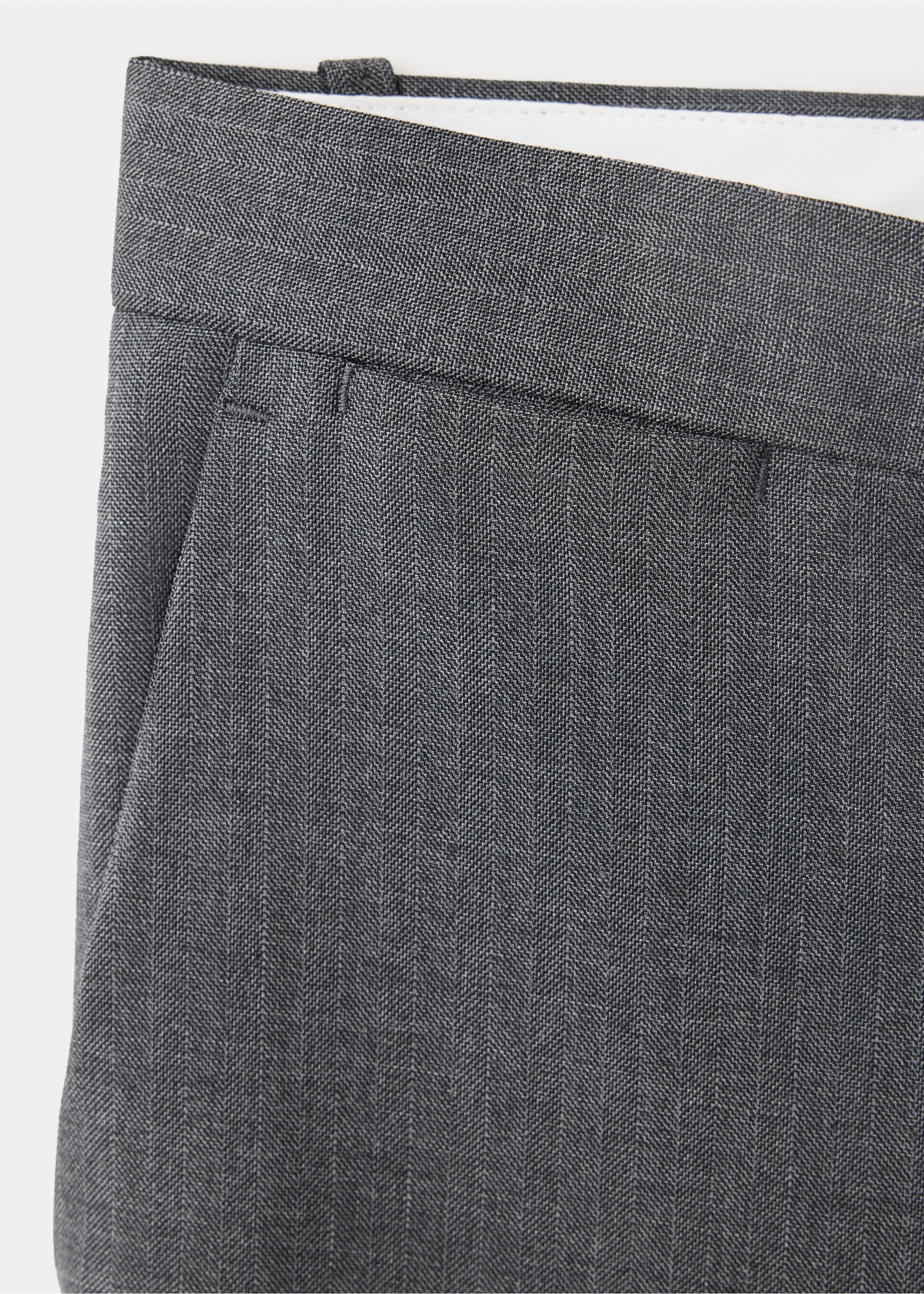 Monaco slim-fit suit trousers - Details of the article 0, Medium Heather Grey. Ref: 37025159-00.