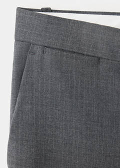 Monaco slim-fit suit trousers — Medium Heather Grey 9