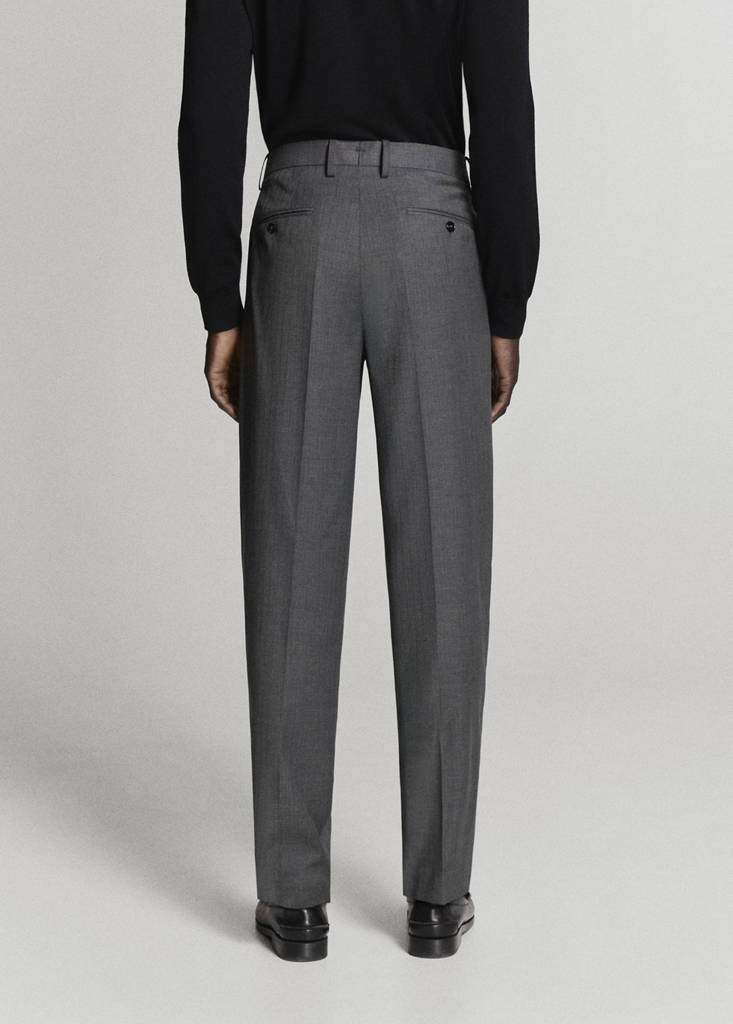 Monaco slim-fit suit trousers — Medium Heather Grey