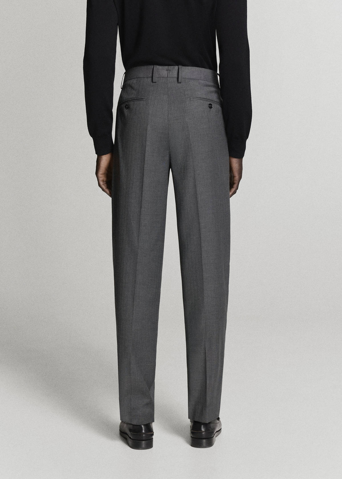 Monaco slim-fit suit trousers — Medium Heather Grey