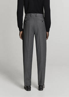 Monaco slim-fit suit trousers — Medium Heather Grey 12