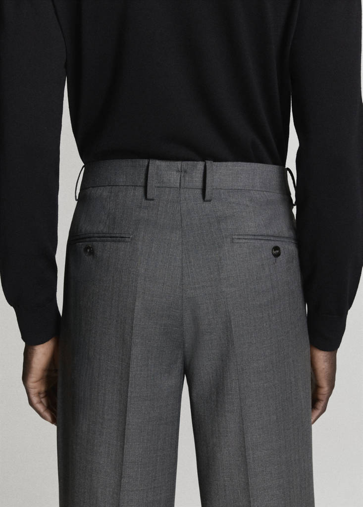 Monaco slim-fit suit trousers — Medium Heather Grey