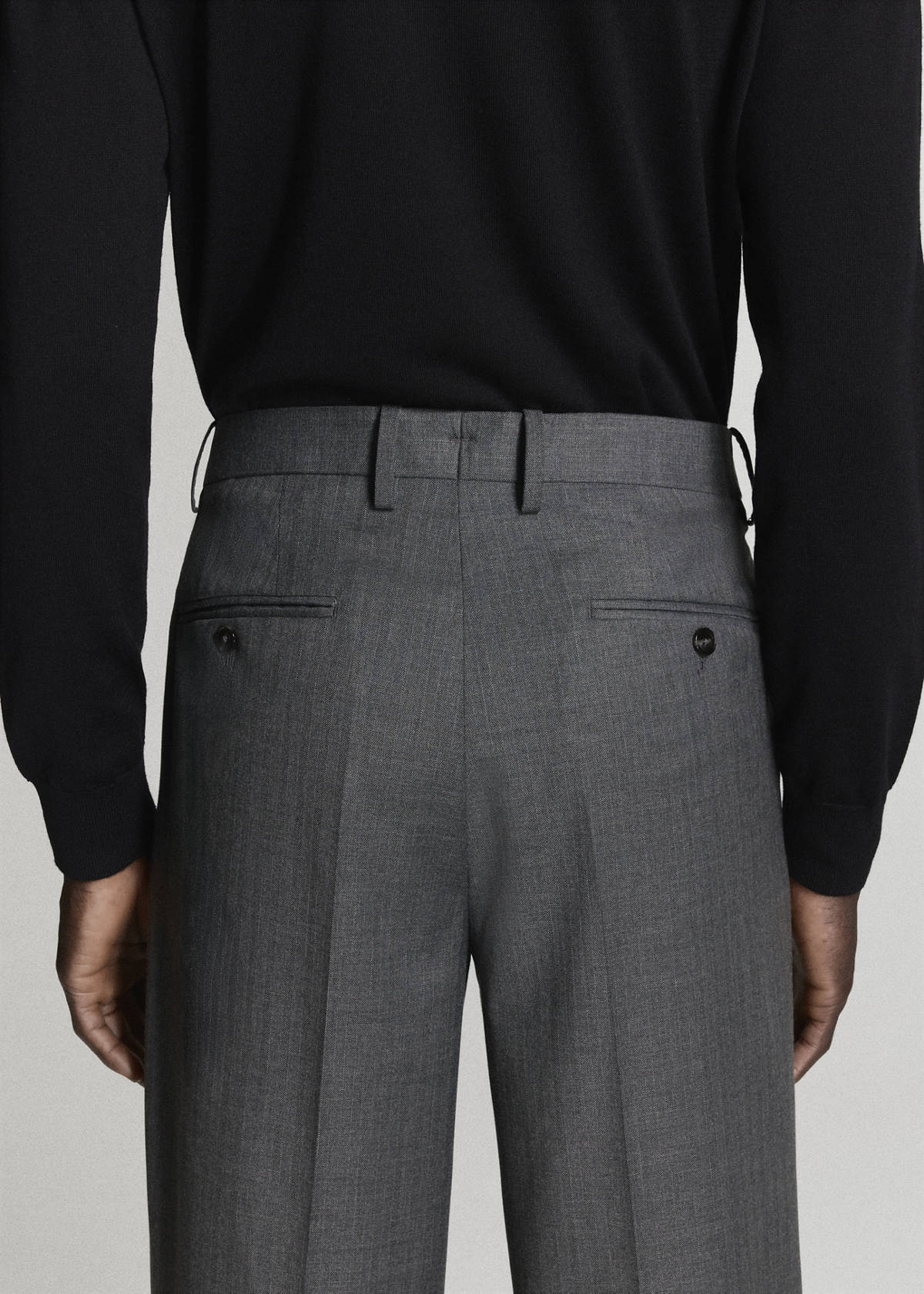 Monaco slim-fit suit trousers — Medium Heather Grey