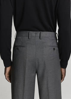 Monaco slim-fit suit trousers — Medium Heather Grey 15