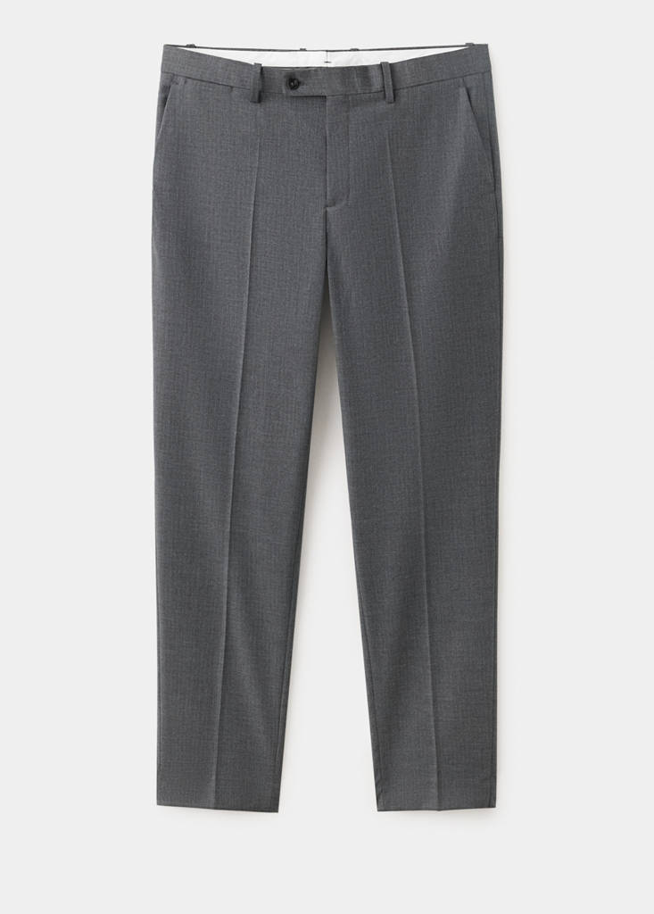 Monaco slim-fit suit trousers — Medium Heather Grey