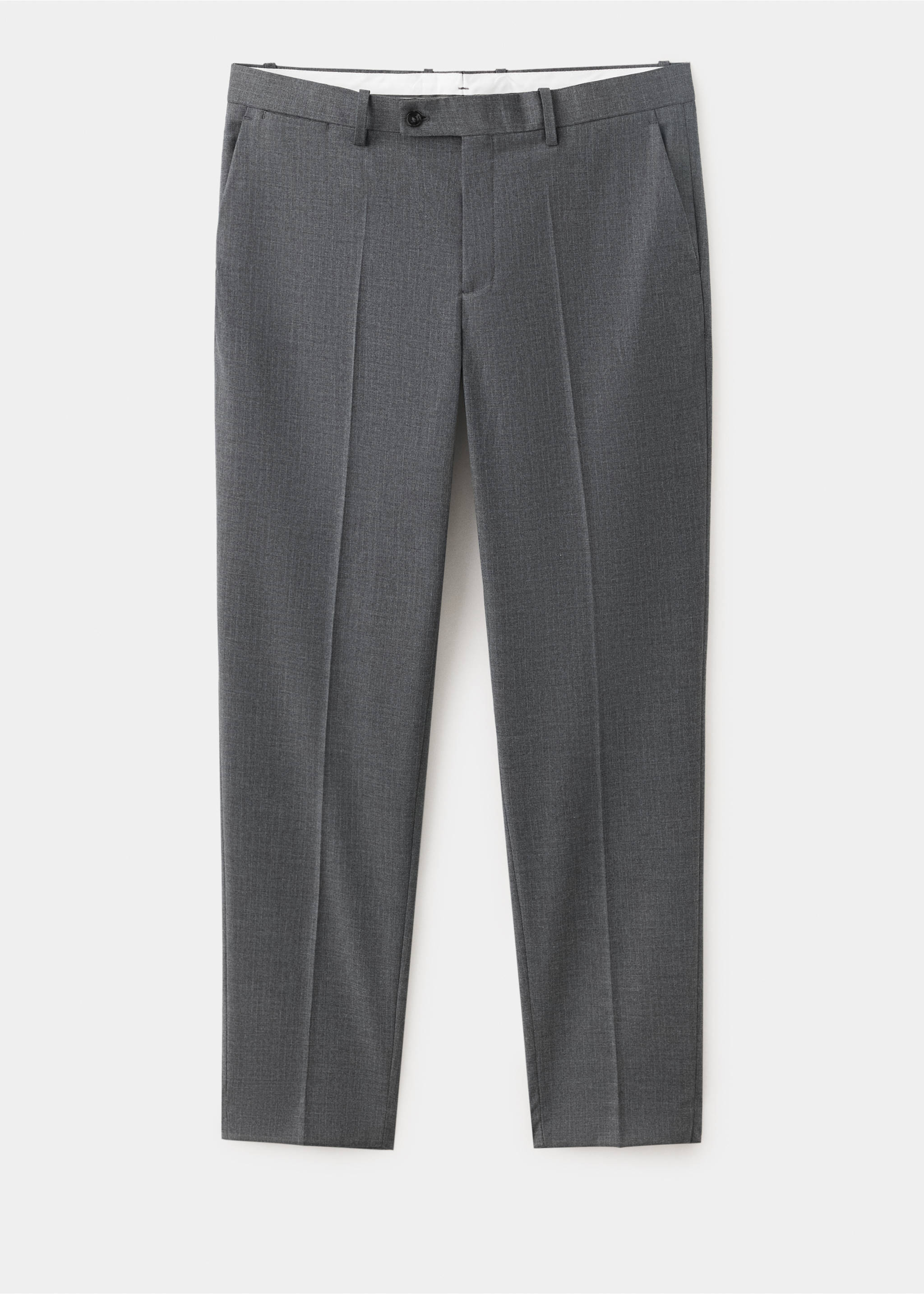 Monaco slim-fit suit trousers - Article without model, Medium Heather Grey. Ref: 37025159-00.