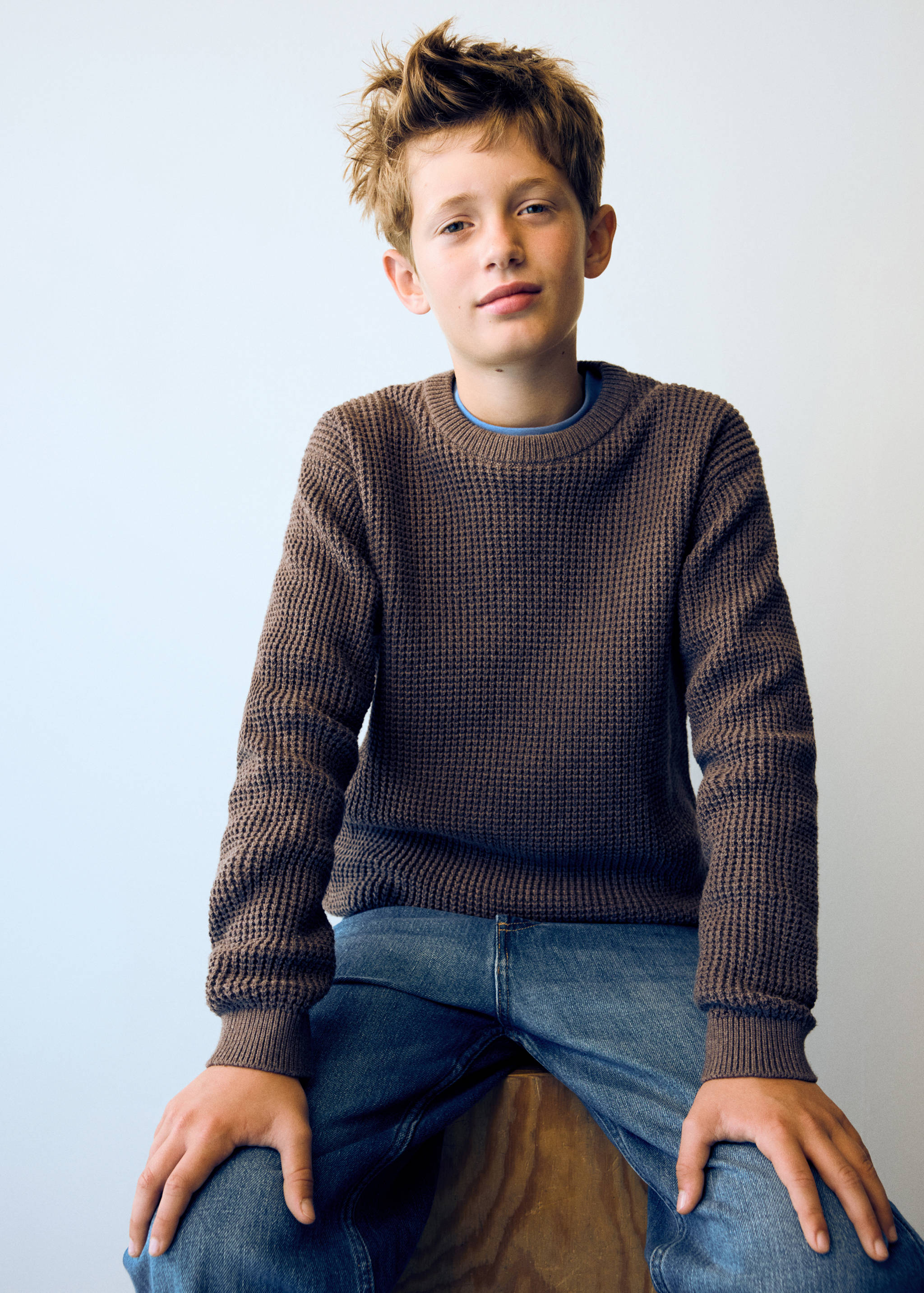 Pull-over maille structure - Plan moyen