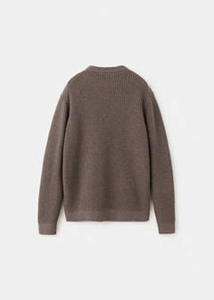 Structured knitted sweater — Coffee 6