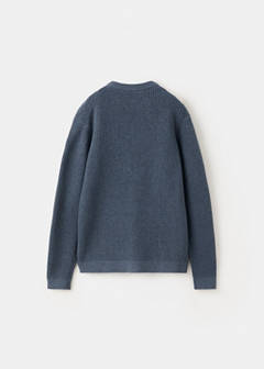 Structured knitted sweater — Night Blue 5