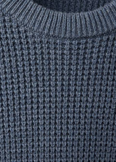 Structured knitted sweater — Night Blue 4