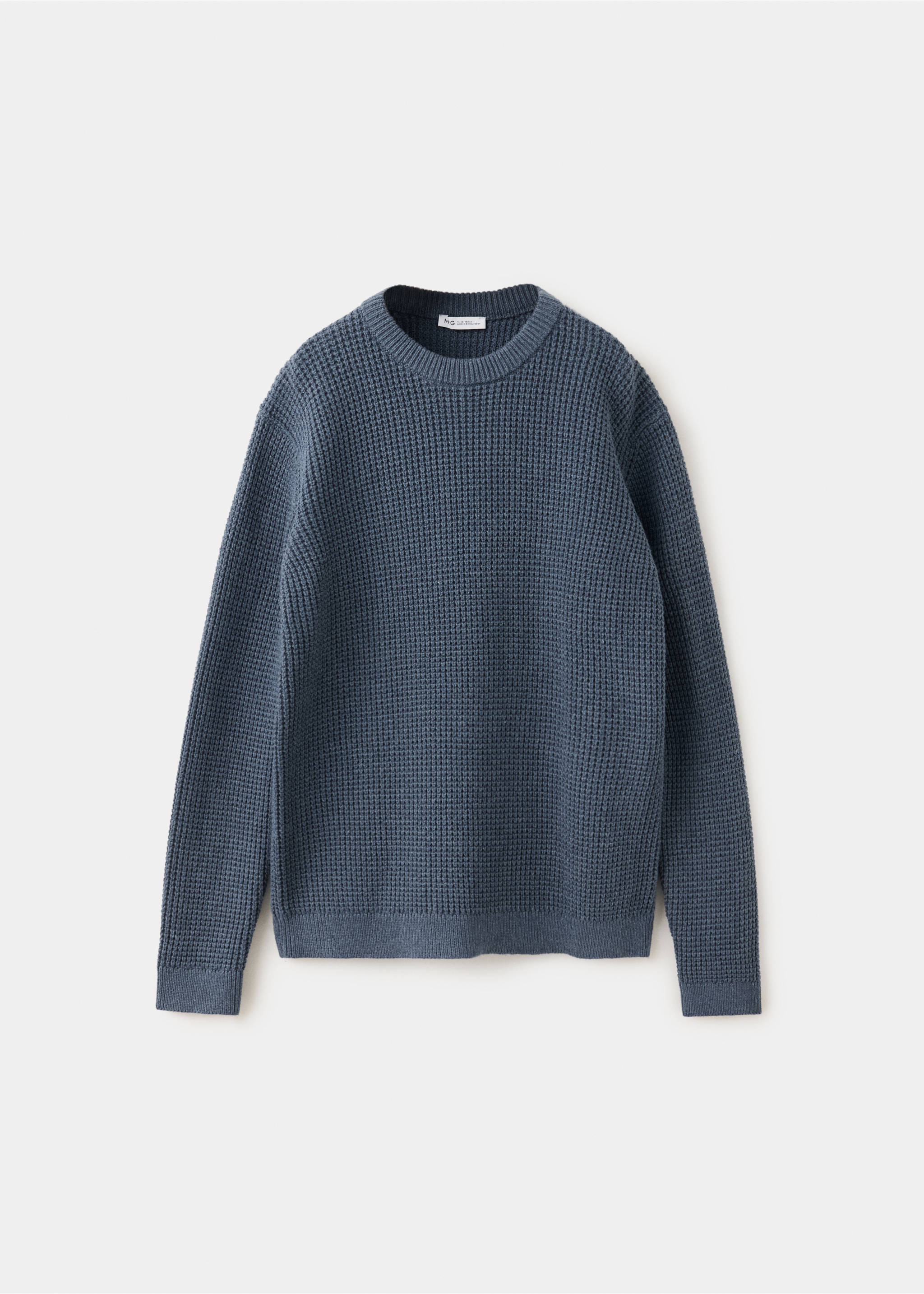 Pull-over maille structure - Article sans modèle, Bleu nuit. Ref: 37025162-00.