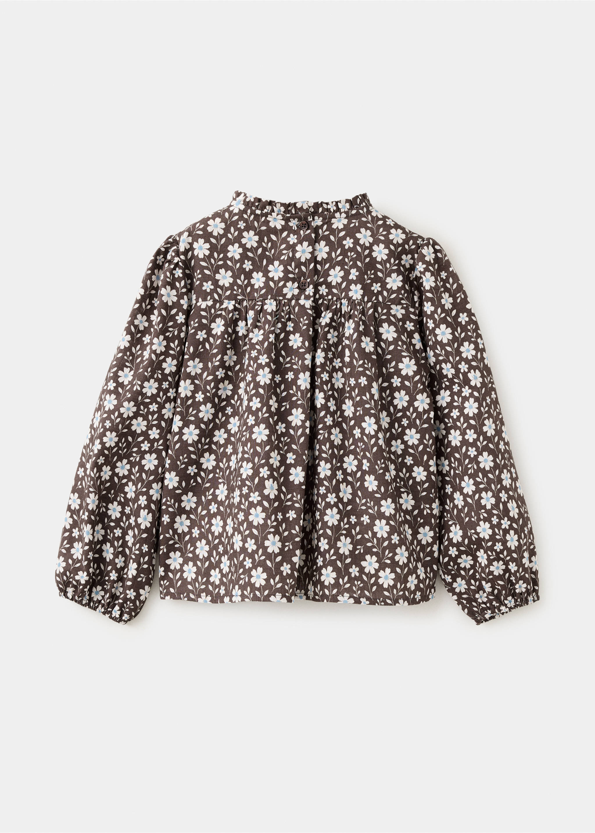 Floral print blouse - Reverse of the article, Brown. Ref: 37025164-00.