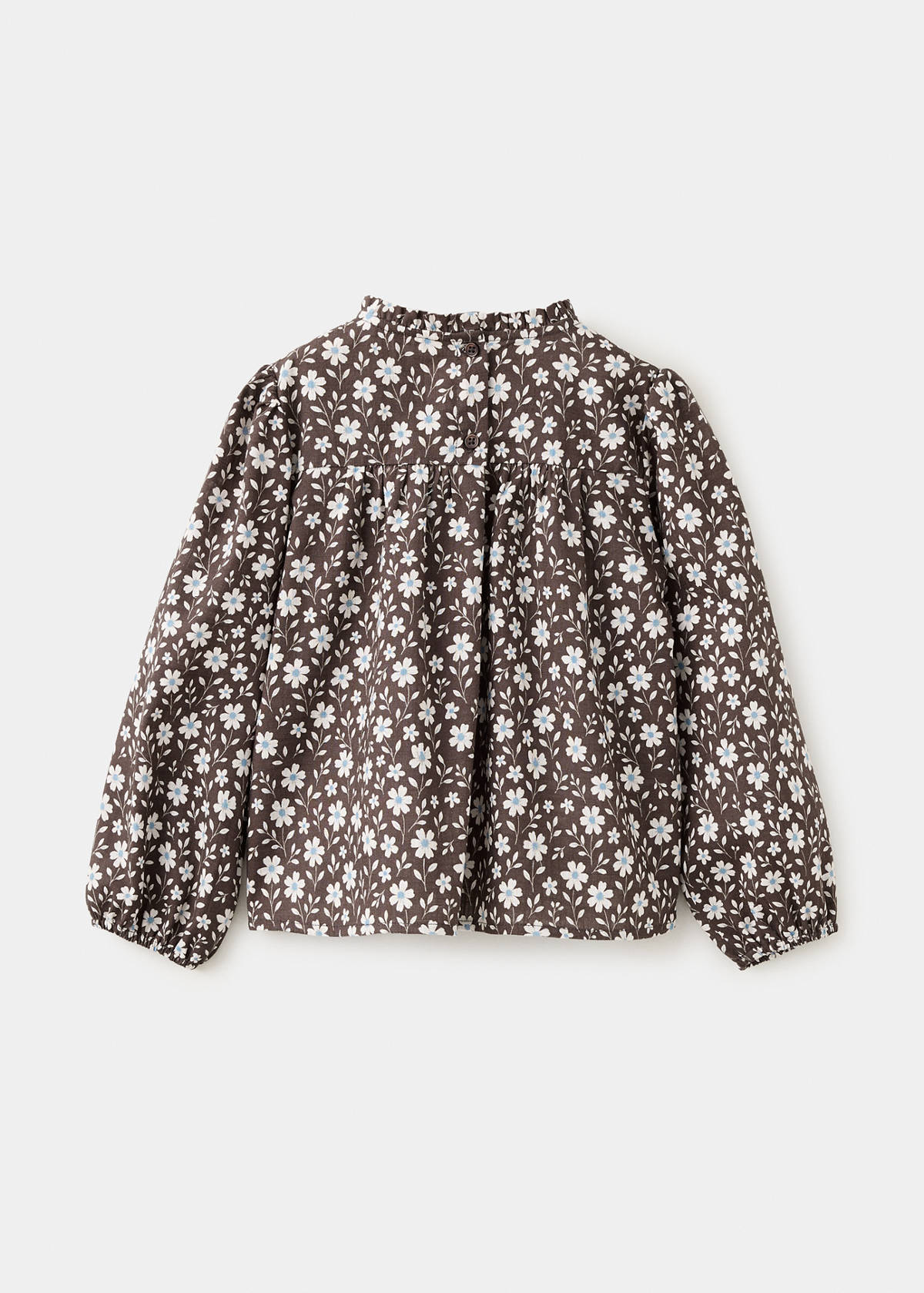 Floral print blouse — Brown