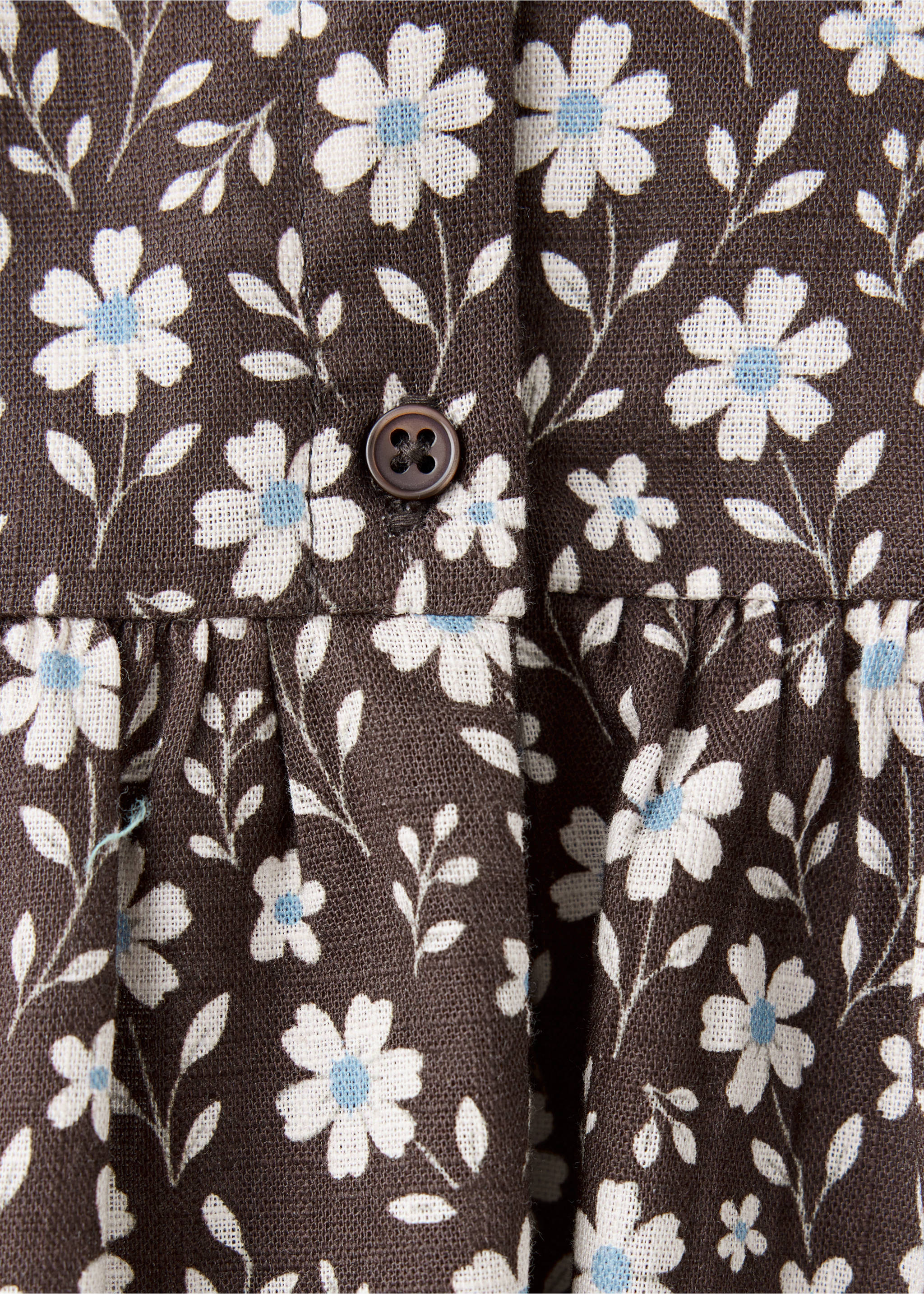 Floral print blouse - Details of the article 0, Brown. Ref: 37025164-00.