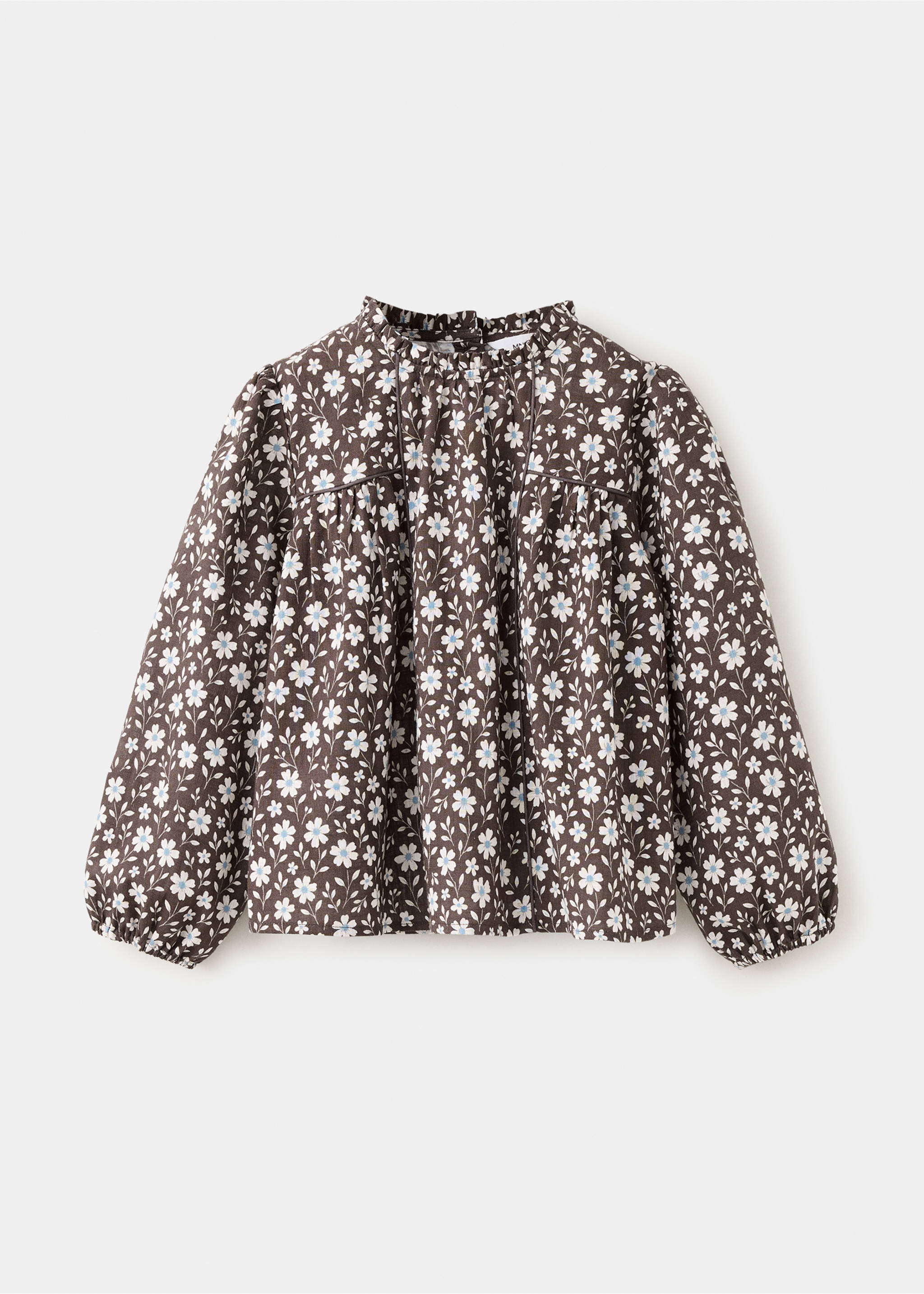 Floral print blouse - Article without model, Brown. Ref: 37025164-00.