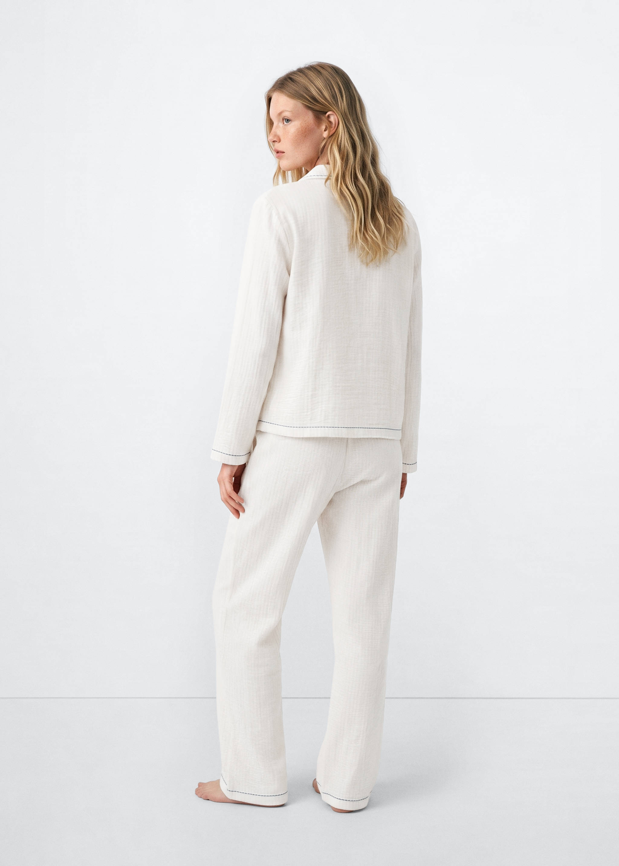 Pyjama deux pièces surpiqûre - Verso de l’article