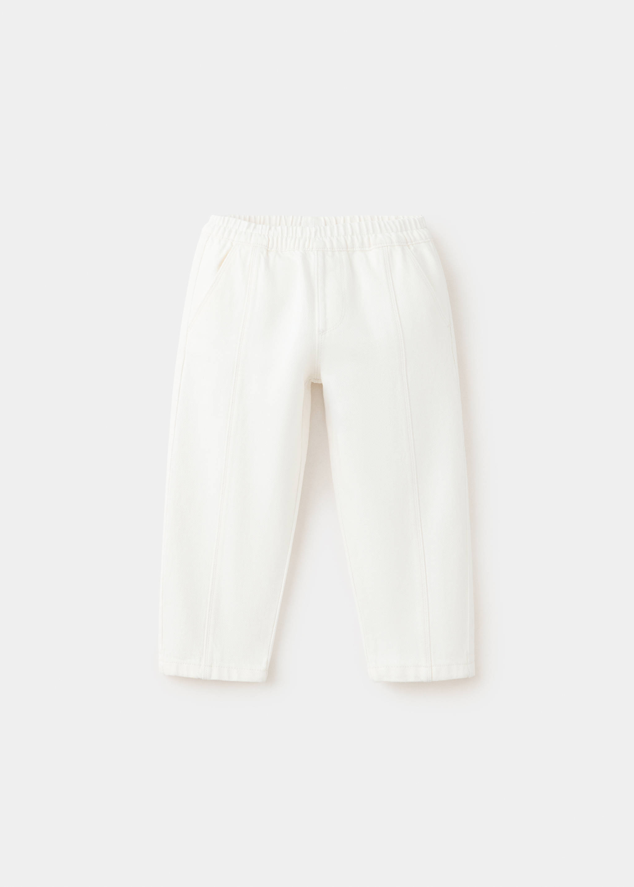 Straight-fit cotton trousers - Article without model