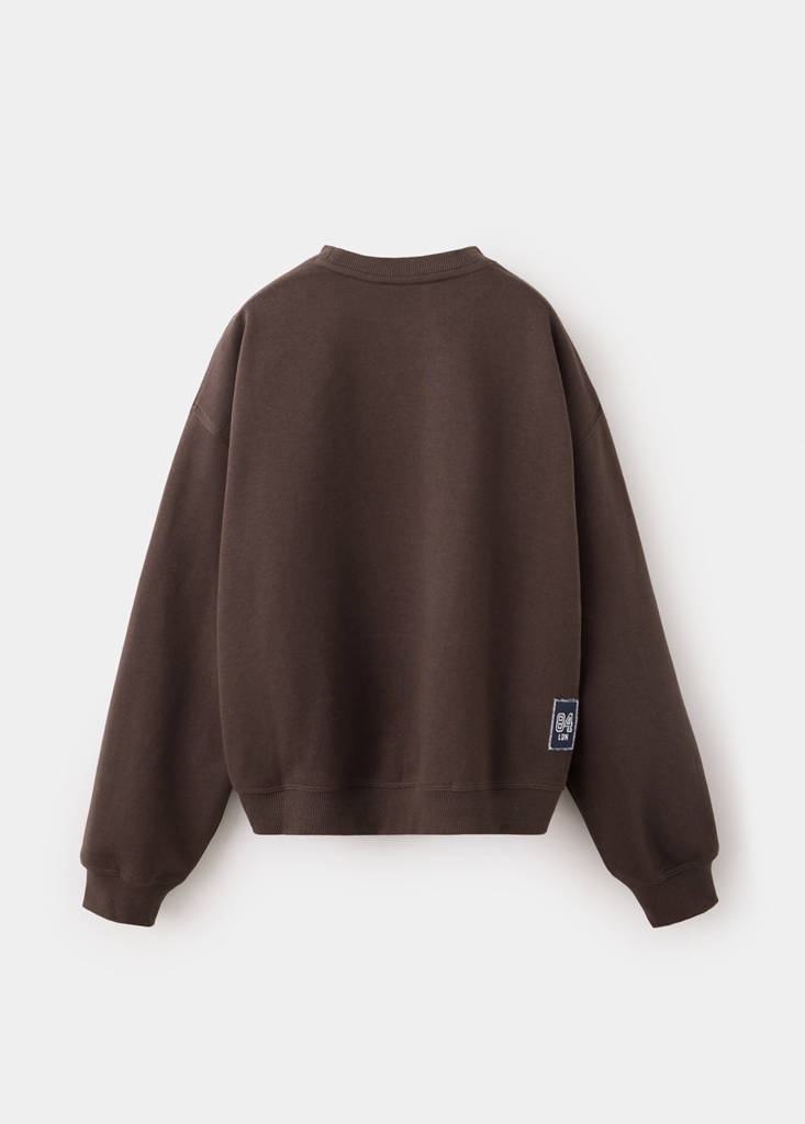 Oversized printed sweatshirt — Brown