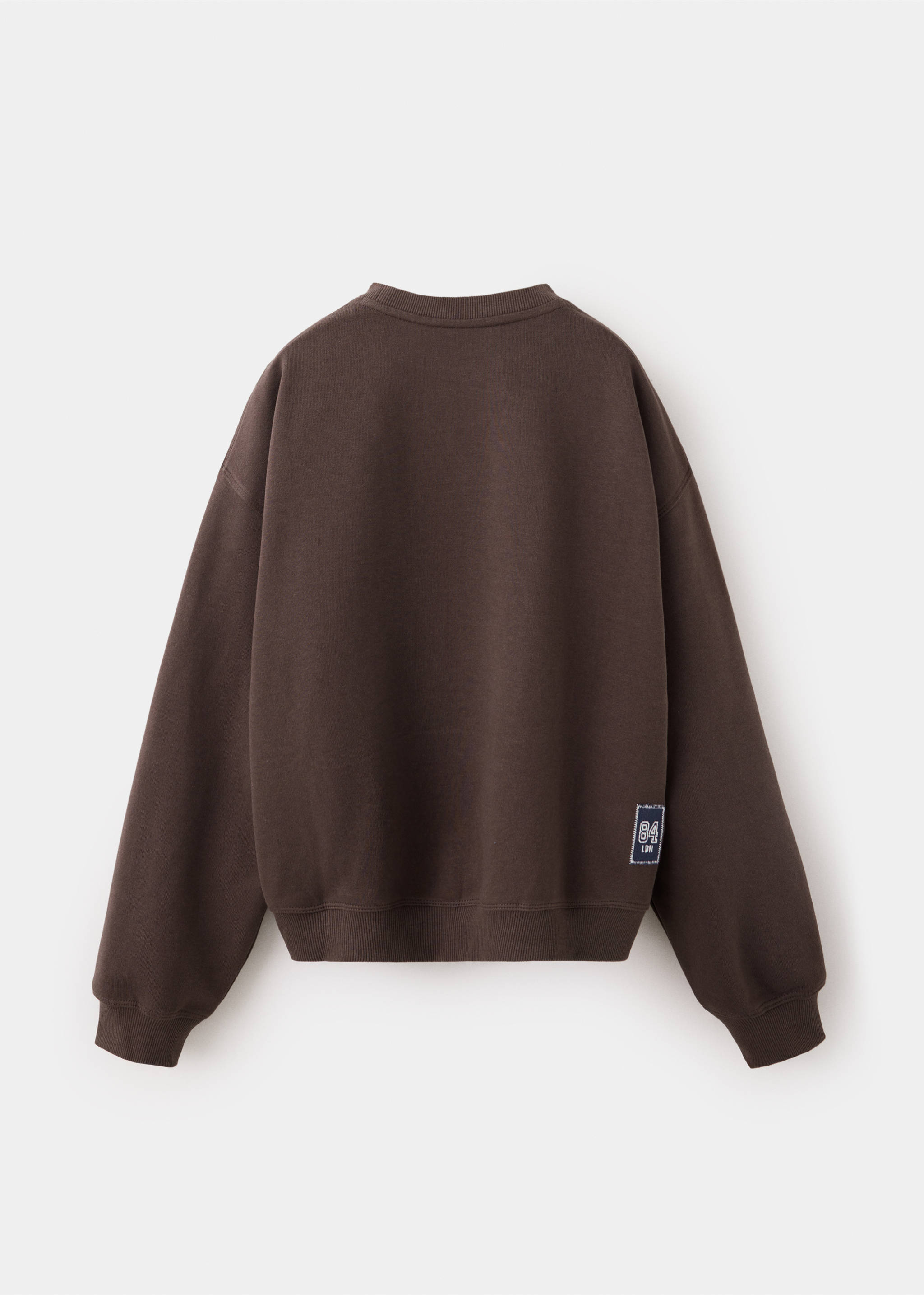 Oversized printed sweatshirt - Reverse of the article, Brown. Ref: 37025167-00.