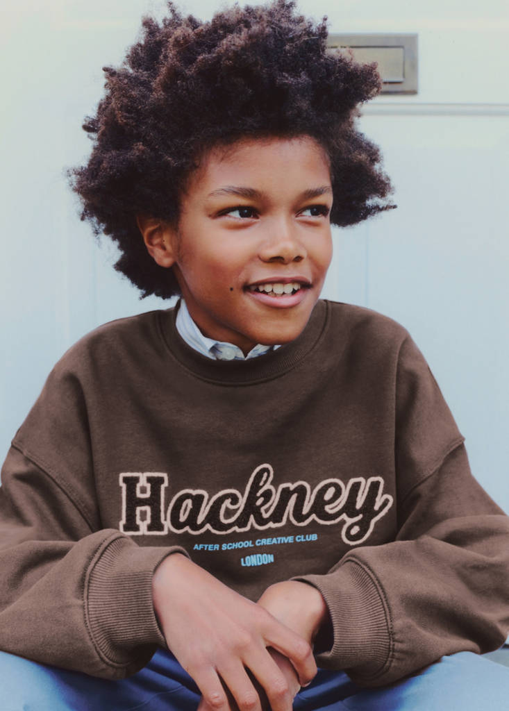 Oversized printed sweatshirt — Brown