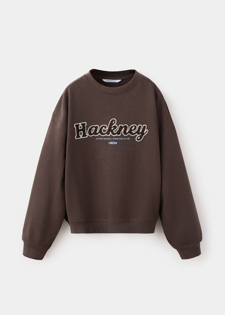 Oversized printed sweatshirt — Brown