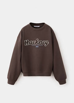 Oversized printed sweatshirt — Brown 4