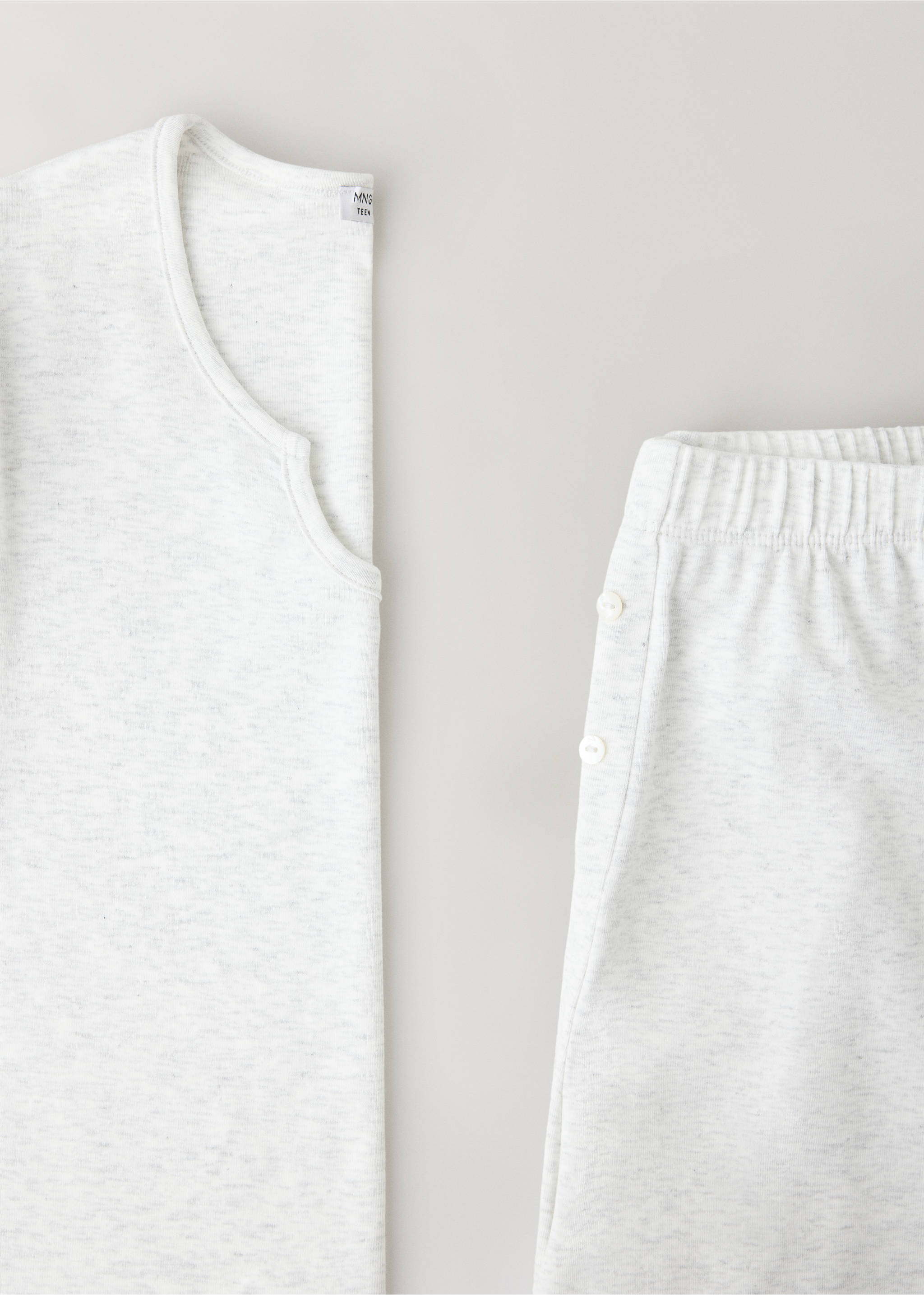 Long pyjama pack - Details of the article 0, Medium Heather Grey. Ref: 37025168-00.