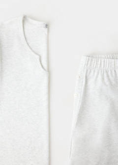 Flecked cotton pyjamas — Medium Heather Grey 6