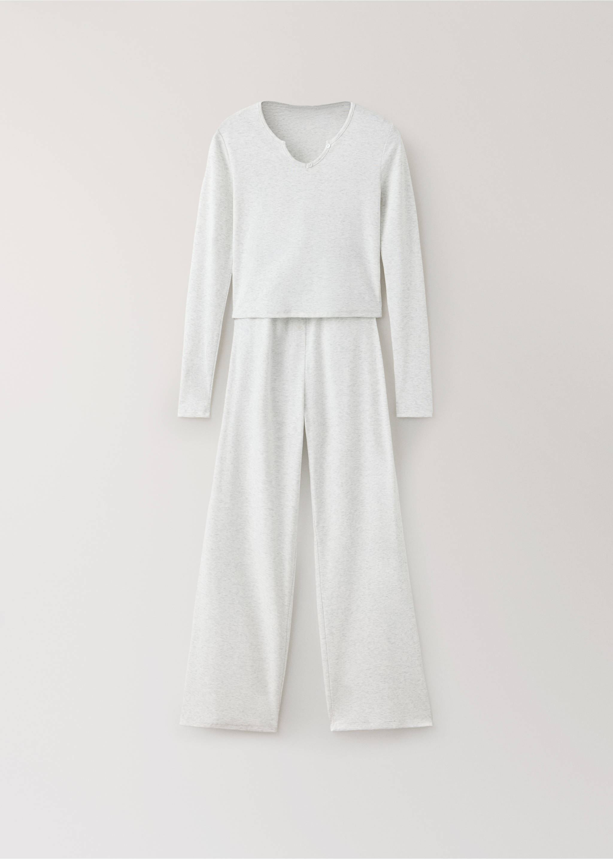 Long pyjama pack - Article without model, Medium Heather Grey. Ref: 37025168-00.